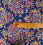 Vibrant Bohemian Paisley Fabric – Custom Printed Fabric on Satin, Crepe, Spandex or Chiffon - Whotex Fabrics London