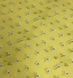 Yellow Floral Fabric – 3D Daisy Embroidered Design - Whotex Fabrics London