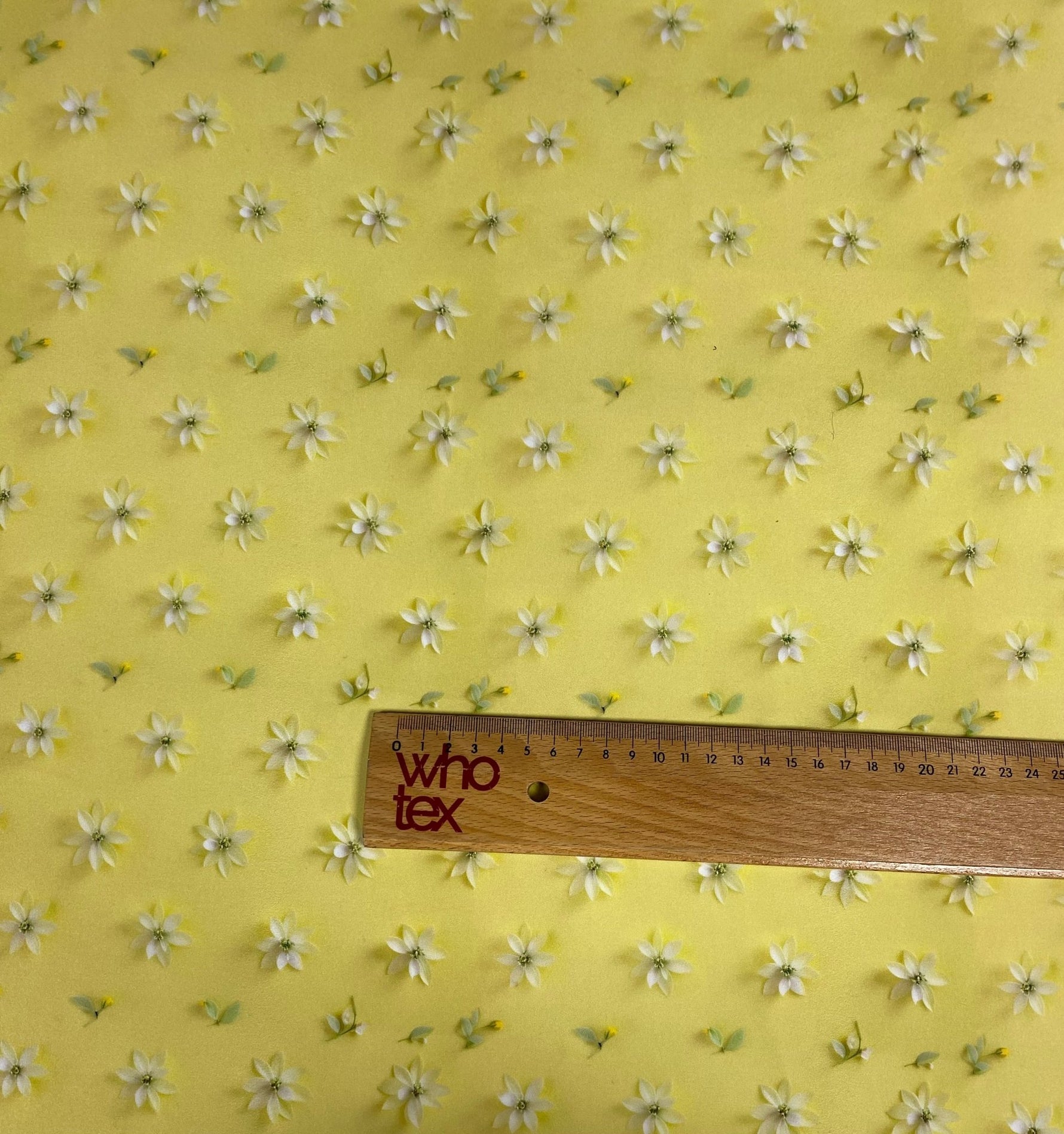 Yellow Floral Fabric – 3D Daisy Embroidered Design - Whotex Fabrics London