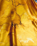 Yellow tie dye cotton fabric with soft texture and unique pattern, 150cm wide, ideal for sewing and crafts